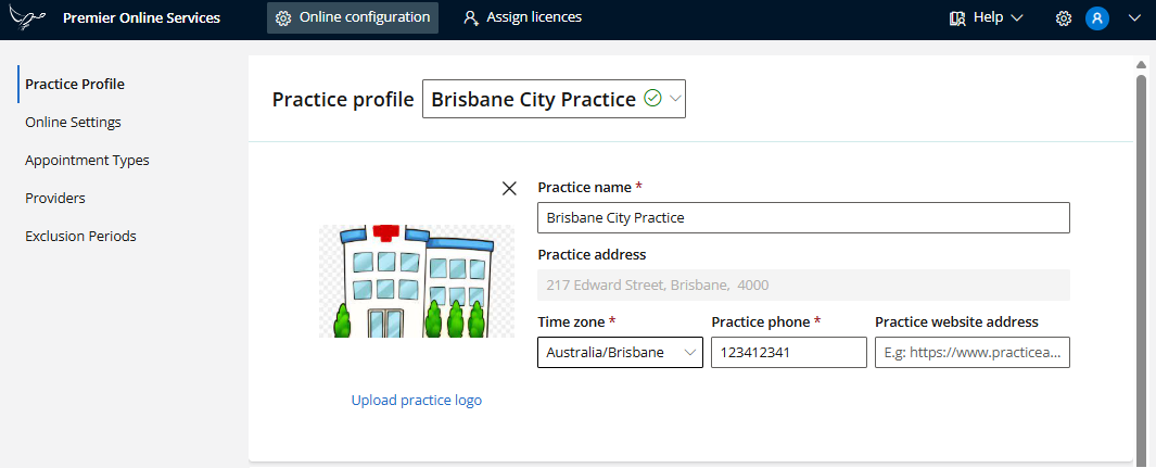 Premiere Online Services after logging in. 